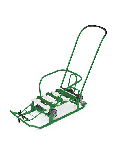 Санки Тимка 5 Универсал, Т5У/З2, обрезиненные ручки 2 положения, зеленые, Nika