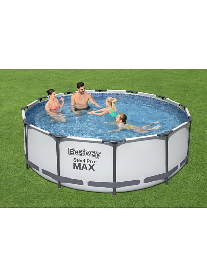 Бассейн каркасный Bestway, 366х100 см, Steel Pro Max, 56260, фильтр-насос, 9150 л, ремкомплект