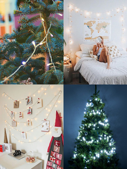 Гирлянда 140 ламп, 6.5 м, 1 режим, холодный белый свет, прозрачная, в помещении, сетевая, LED, SY20L-05