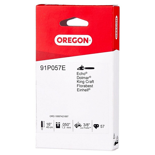 Цепь пильная Oregon, New, шаг цепи 3/8 '', 1.3 мм, 57 звен, 91P057E
