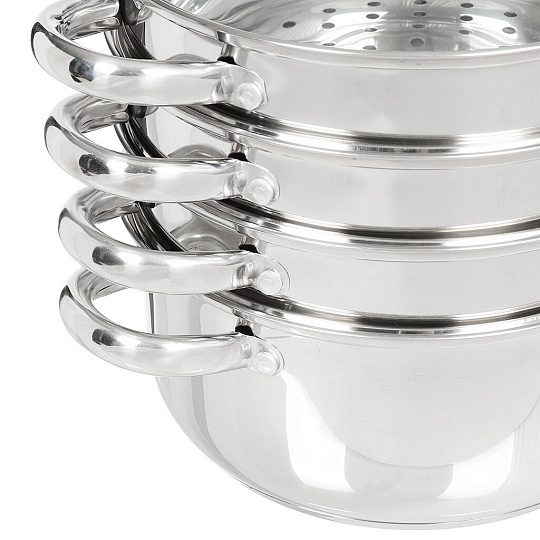 Пароварка нержавеющая сталь, 10.5 л, 5 секций, Rainstahl, Berlinger, крышка стекло, 5103-03RS\ST