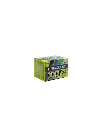 Батарейка Ergolux, ААА (LR03, 24A), Alkaline, щелочная, 1.5 В, блистер, 24 шт, 14213