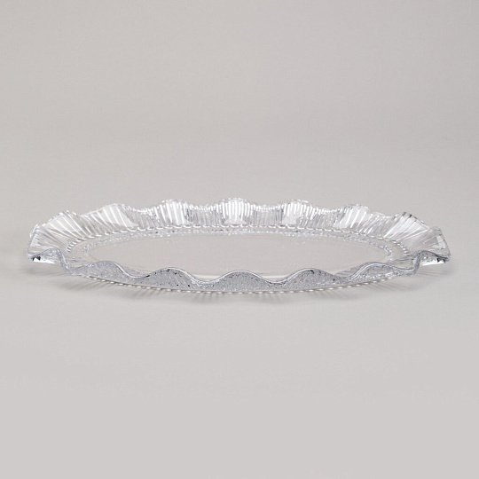 Блюдо стекло, для сервировки, овальное, 16.5х25.5 см, Crystal Pearl, Lefard, 675-110