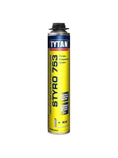 Пена монтажная Tytan, Styro 753, 750 мл, 77961/16357