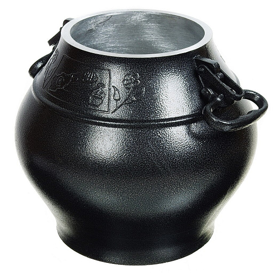 Казан афганский алюминий, 15 л, с крышкой, черный, Rashko Baba, ach15
