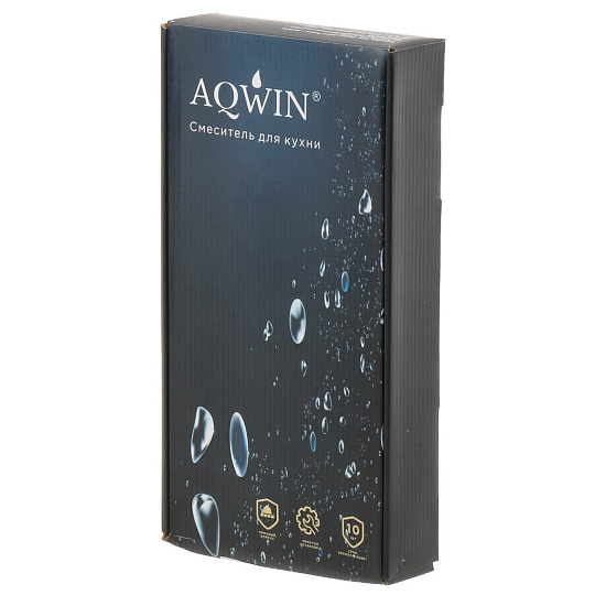 Смеситель для кухни, Aqwin, гибкий излив, с картриджем, черный, A41274-6