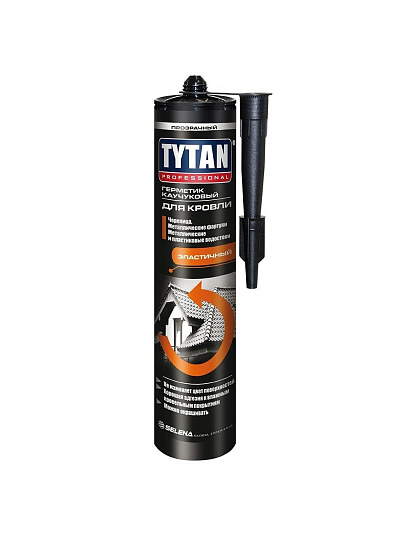 Герметик каучуковый, кровельный, Tytan, 91455, 310 мл, бесцветный
