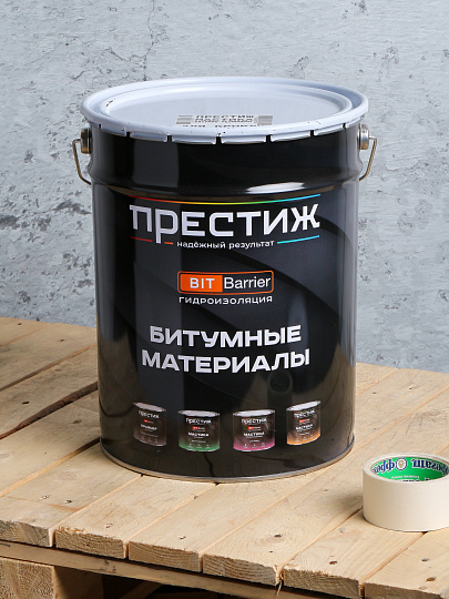 Мастика Престиж, битумная, для фундамента, 17 кг