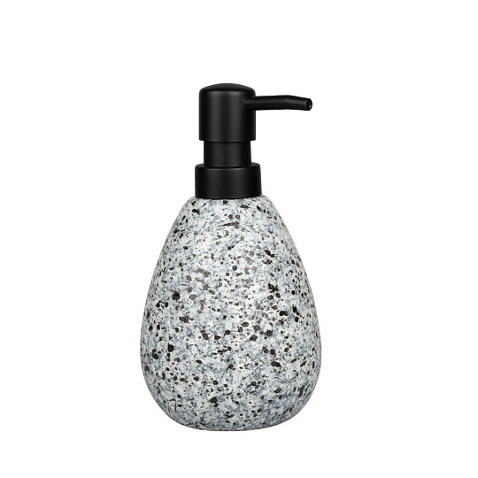 Дозатор для жидкого мыла, Zenfort, Granite, керамика, 17x8.5x8.5 см, 380 мл, 106668