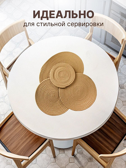 Набор салфеток овальный, 4 шт, 1 шт овал-40х30, 2 шт-30 см, 1 шт-20 см, Y4-8692