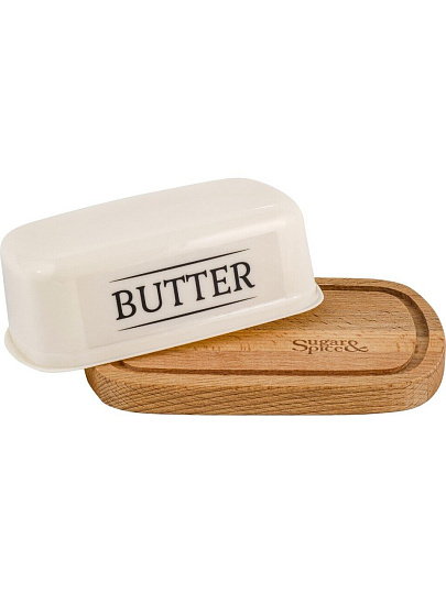 Масленка дерево, крышка пластик, Sugar&Spice, Rosemary Butter, SE106912996