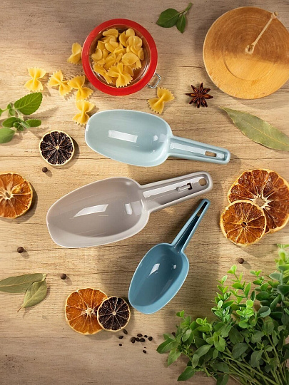 Набор для сыпучих продуктов, совки, пластик, навеска, 3 шт, Daniks, Y4-7876