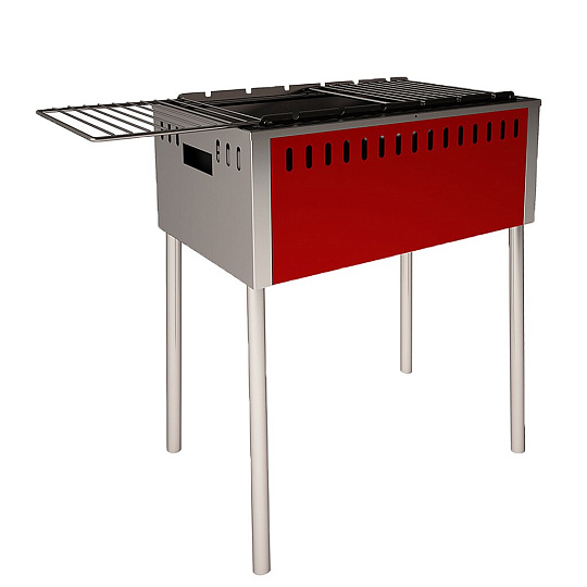 Мангал 540х340х630 мм, 0.8 мм, откидные решетки, Grillux, Safer, ВЗР185