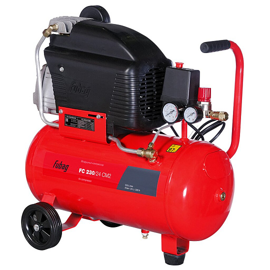 Компрессор масляный, Fubag, FC 230/24 CM2, 1.5 кВт, поршневой, 24 л, 230 л/мин, 8 бар, прямой, 61431378