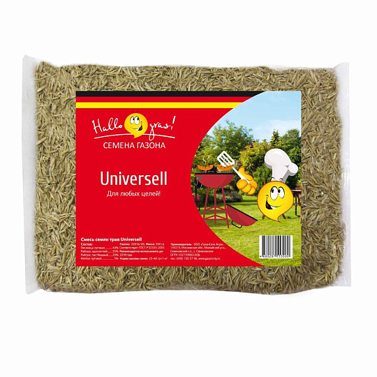 Семена Газон, Universell Gras, 300 г, пакет, ГазонCity
