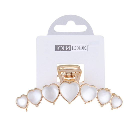 Заколка-краб для волос Юниlook, 7.5 см, пластик, металл, 321-027