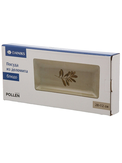 Блюдо доломит, прямоугольное, 28х12 см, Pollen, Daniks