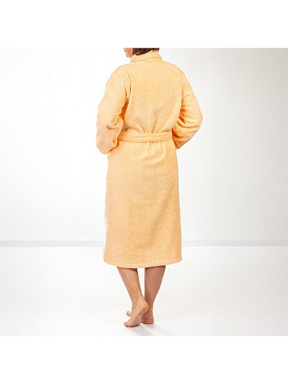 Халат женский, махровый, 100% хлопок, персиковый, L-XL, 48-50, Silvano