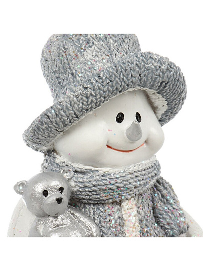 Фигурка декоративная полистоун, Снеговичок, 8х6х15.5 см, A020235