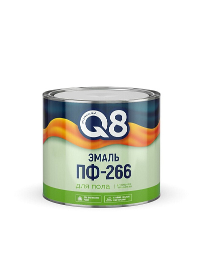 Эмаль Formula Q8, ПФ-266, алкидная, глянцевая, желто-коричневая, 1.8 кг