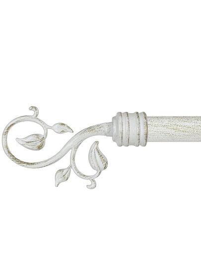 Наконечник карнизный Флора, диаметр 25 мм, белое золото, в тубе, СН-25-161-33