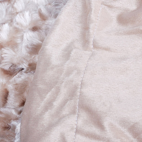 Плед евро, 220х240 см, искусственный мех, Buenas Noches, Пузырьки/горох, св.коричн/бежевый, 78 516