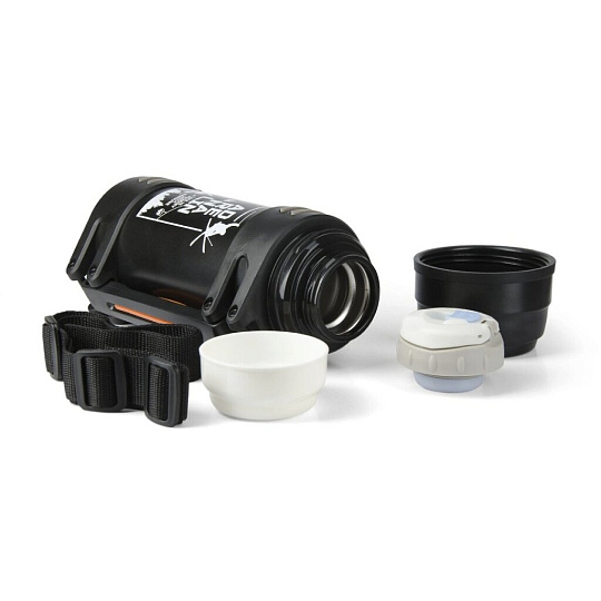 Термос нержавеющая сталь, 1 л, узкая горловина, Barouge, Adrenalin, колба нержавеющая сталь, с ручкой, черный, BT-417F