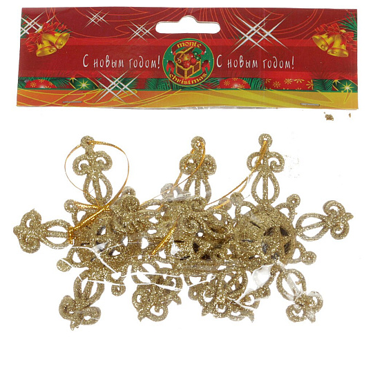 Набор елочных украшений Monte Christmas, Снежинка, 3 шт, 8 см, N9830130