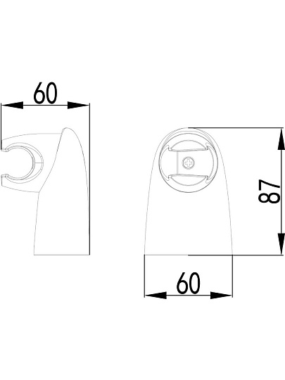 Крепление для лейки, 6x8.7 см, поворотное, Lemark, LM8012C