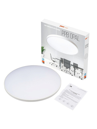 Светильник светодиодный, JazzWay, PPB OPAL, 70 Вт, 6500 К, 5600 Лм, IP20, 46х46х5.5 см, белый, 5060944