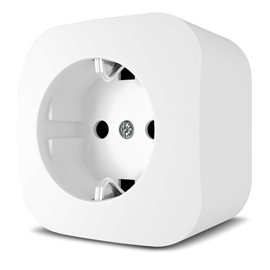 Розетка открытой установки, 1 гнездо, с заземлением, белая, Quel, Flos, 4202-0100-00104