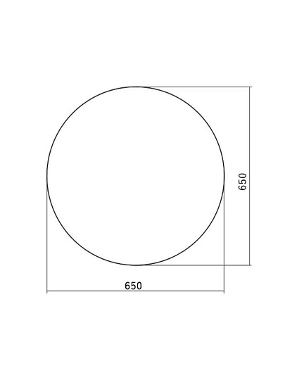 Зеркало Д650,круг