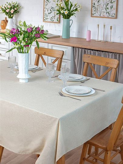 Клеенка 1.4х20 м, хлопок, с акриловым покрытием, Naturel Beige, 3253