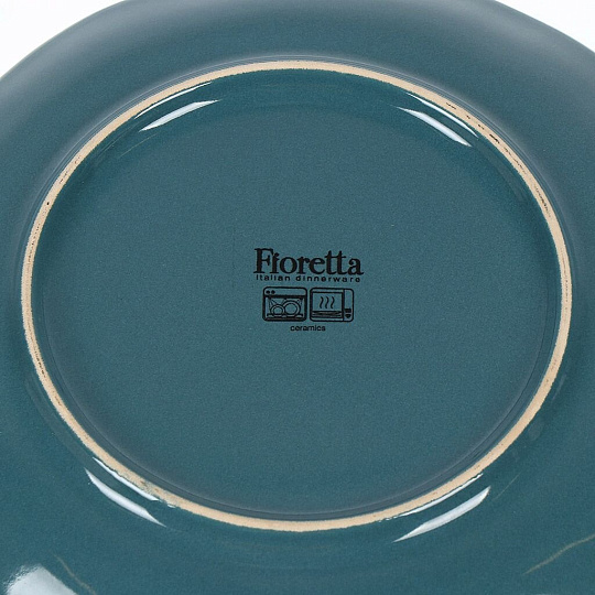 Тарелка десертная, керамика, 20 см, круглая, Stone Turquoise, Domenik, TDP571/DMD052