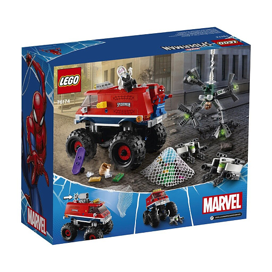 Конструктор Lego, Super Heroes, Монстр-трак Человека-Паука против Мистерио, 7-9 лет, 439 деталей, 76174