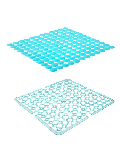 Коврик в раковину противоскользящий квадратный, силикон, ПВХ, 27.5х27.5 см, в ассортименте, Vetta, 444-177