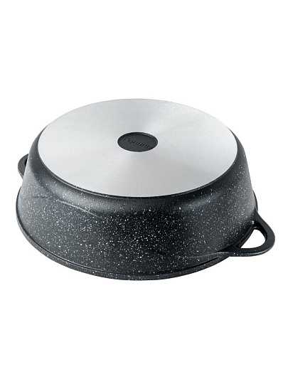 Жаровня алюминий, 26 см, 3.5 л, антипригарное покрытие, Горница, Гранит, ж7126аг, с крышкой