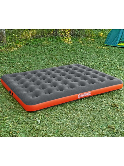 Матрас надувной Bestway, 203х152х22 см, 67703 BW, без насоса, флокированный, со съемным подголовником, 300 кг