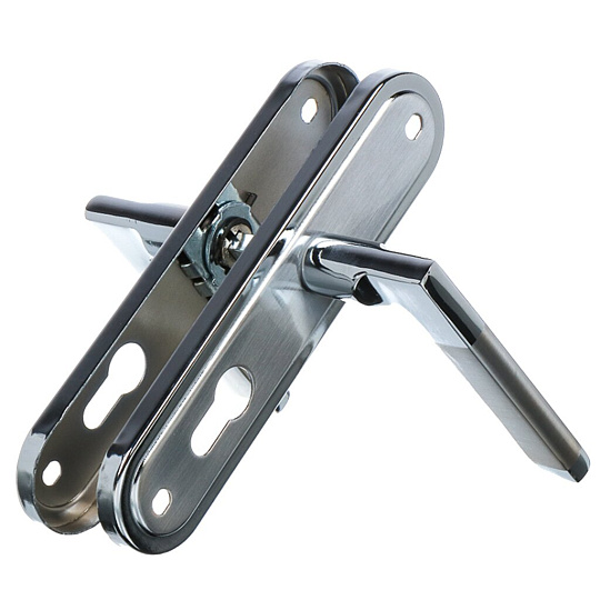 Ручка на планке S-Locked, 155-224 SN/CP, 121 164, 55 мм, сатин/хром