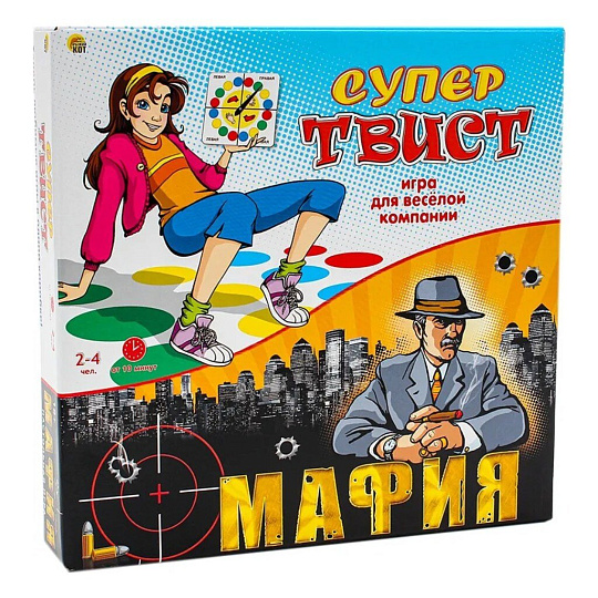 Игра настольная Рыжий кот, Супер Твист + Мафия, ИР-1145