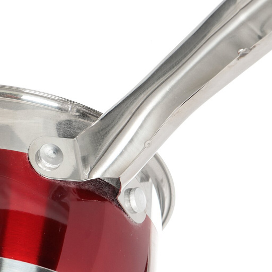 Набор посуды из нержавеющей стали Rainstahl 1818-08RS\CWRed (ковш 1.8 л, кастрюли 2.5+3.5+5.9 л), 4 предмета