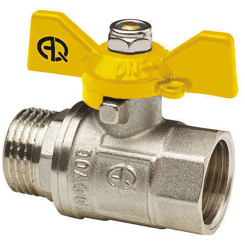 Кран для газа 3/4", г-ш, ручка-бабочка, AquaLink