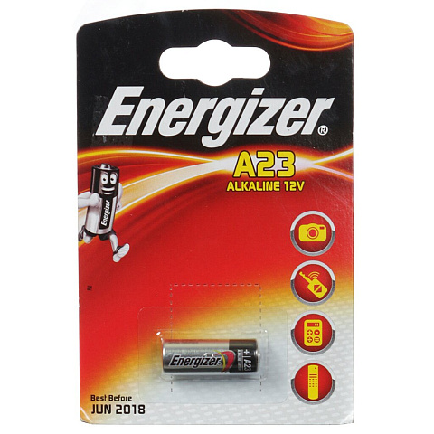 Батарейка Energizer, А23 (LR23), Alkaline, алкалиновая, 12 В, блистер, Кб20825