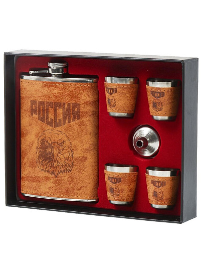 Фляга подарочный набор 6 предметов, Орел, Y4-7890