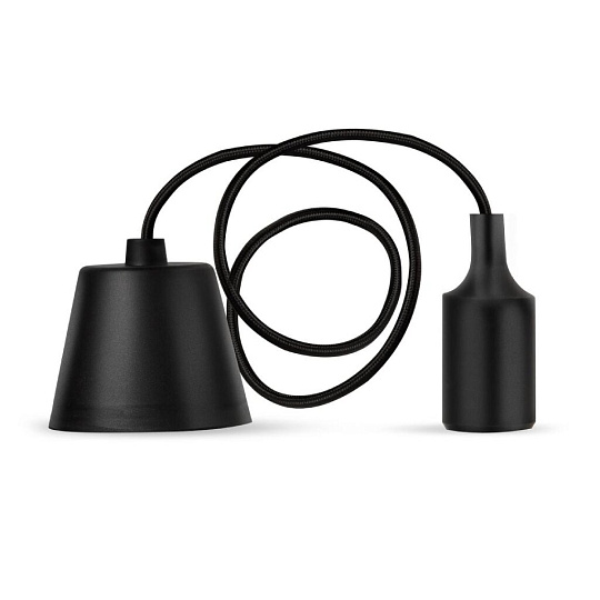 Подвес с патроном E27, Smartbuy, 1 м, черный, SBE-CLHE27s-b