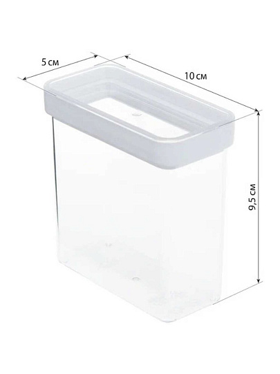 Емкость для специй пластик, 10 см, 270 мл, белая, Idea, Степ, М 1229