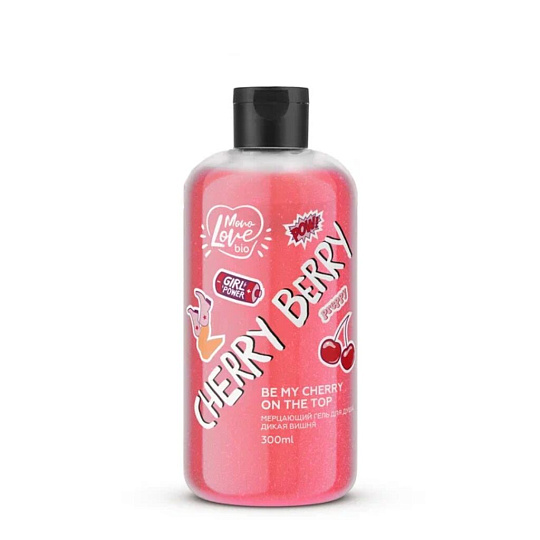 Гель для душа Bisou MonoLove bio, Вишня, 300 мл, блеск