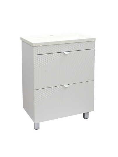 Тумба TOPPUS GOFFRE MUAR 60 белый soft touch под умывальник Art 60