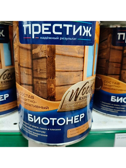 Пропитка Престиж, Биотонер, для дерева, тик, 0.9 л