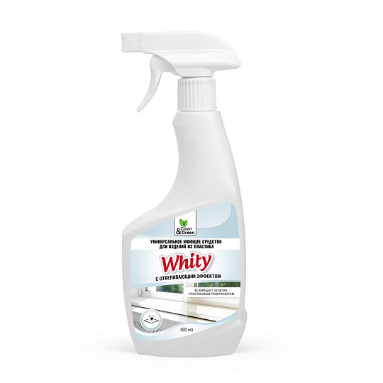 Чистящее средство для очистки пластика, с отбеливанием, Clean&Green, Whity, 500 мл
